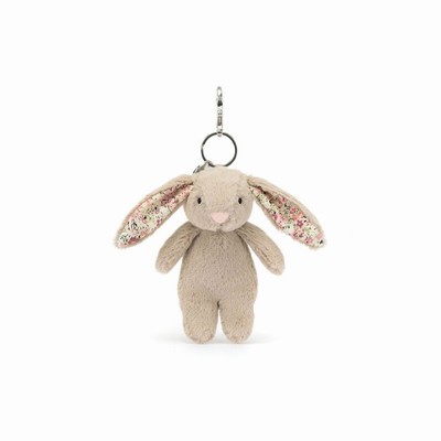 Jellycat Blossom Beige Conejo Dije Para Bolso | CDQN-70189